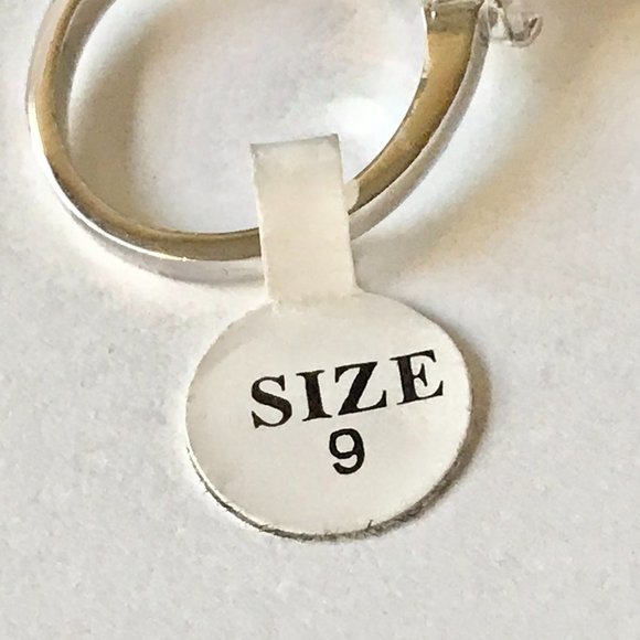 Silver Pink Cubic Zirconia Cocktail Ring Size 9 Plated Triplet Cushion Cut - Picture 10 of 12